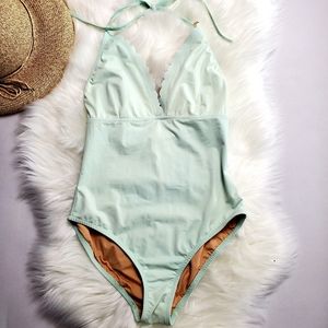 J Crew Scalloped Onepiece Mint SZ 6